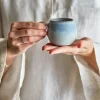Tasse à expresso en grès bleu D7xH6 cm Paula - Bloomingville