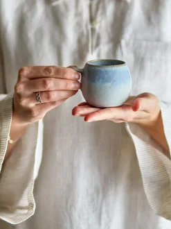 Tasse à expresso en grès bleu D7xH6 cm Paula - Bloomingville