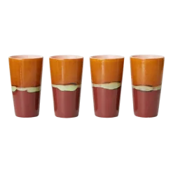 Tasse à latte en argile orange - HKLIVING