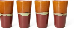 Tasse à latte en argile orange - HKLIVING