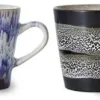 4 Tasses à americano en céramique Friction Vaisselle 70's- HKliving