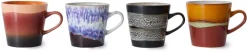4 Tasses à americano en céramique Friction Vaisselle 70's- HKliving
