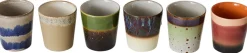 Tasses à café en grès coloré 7,5x8cm Grounding - HKliving