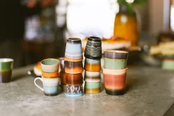 Tasses à café en grès coloré 7,5x8cm Grounding - HKliving