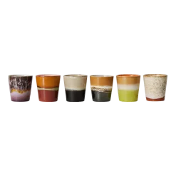 6 Tasses à café en terre cuite - HKliving