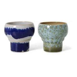 2 Tasses à café lungo en céramique symbolist 8,9x8,9x8,1cm Vaisselle 70's - HKLiving