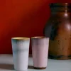 2 tasses en céramique fresco 7,5x13cm 70's ceramics - HKliving