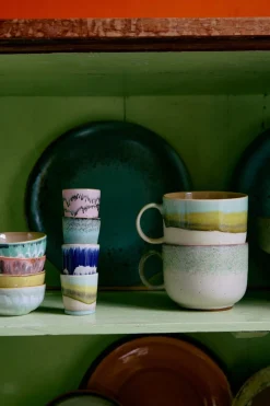 2 tasses à thé en céramique néo 14,2x10,4x8,3cm 70's ceramics - HKliving
