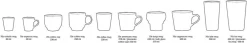 2 Tasses à thé en grès crépuscule 8,7 x 8,7 x 13,5 cm Vaisselle 70's - HKliving