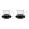 2 tasses à thé en verre noir 7cm Bump - Tom Dixon