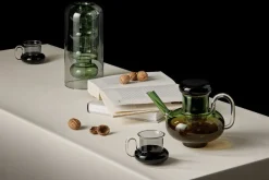 2 tasses à thé en verre noir 7cm Bump - Tom Dixon