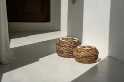 The Colonial Peek-A-Boo Basket - Marron naturel - M - Bazar Bizar