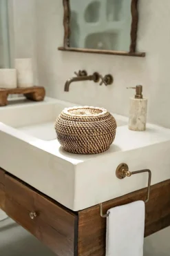 The Colonial Peek-A-Boo Basket - Marron naturel - S - Bazar Bizar