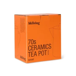Théière en grès jaune coucher de soleil Vaisselle 70s - HKLIVING
