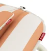 Transat en aluminium beige avec son matelas rayé orange 212x97x39cm Sunbud - Fatboy