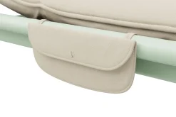 Transat en aluminium vert avec son matelas beige 212x97x39cm Sunbud - Fatboy