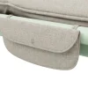 Transat en aluminium vert avec son matelas gris 212x97x39cm Sunbud - Fatboy