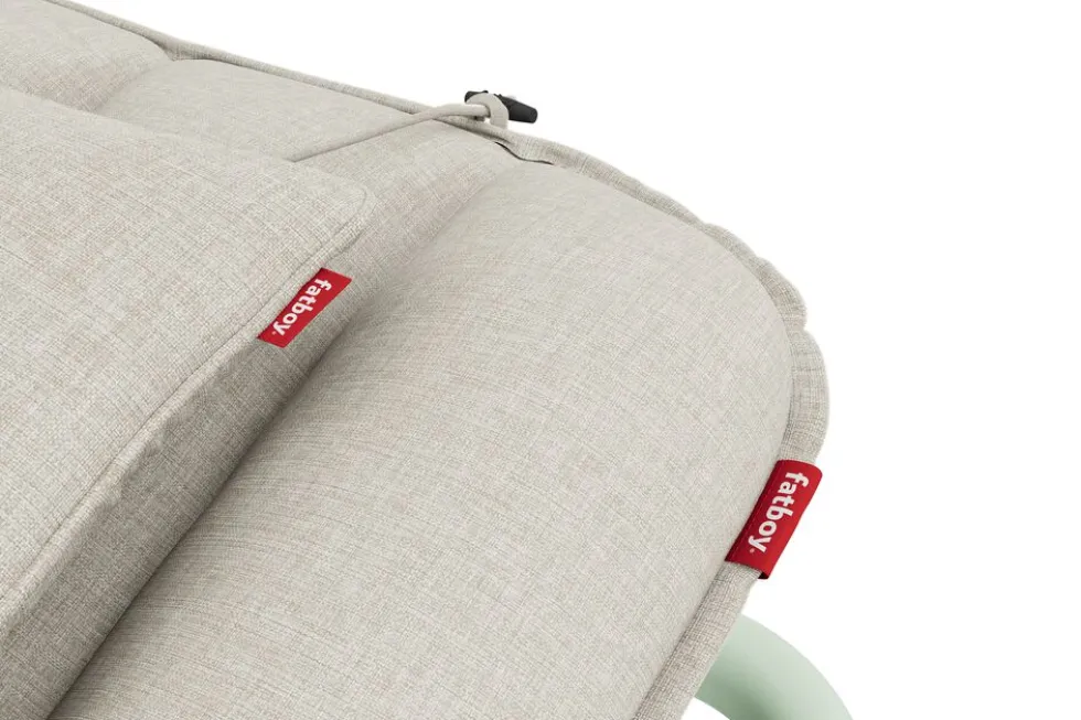 Transat en aluminium vert avec son matelas gris 212x97x39cm Sunbud - Fatboy