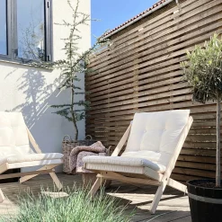 Transat en hêtre et tissu gris foncé Boogie - Karup Design