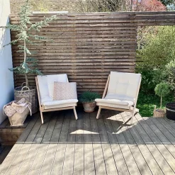 Transat en hêtre et tissu gris foncé Boogie - Karup Design