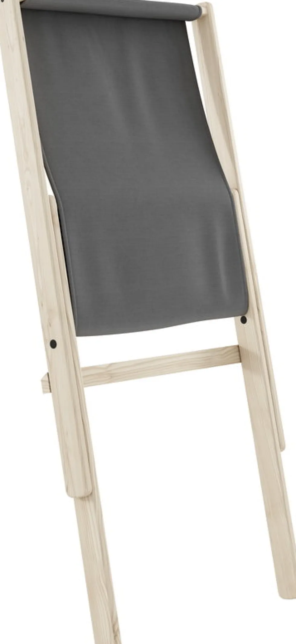 Transat en hêtre et tissu gris foncé Boogie - Karup Design