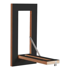 Tringle à vêtements en bouleau teinté noir 20x40cm Hängrail Fläpps - Ambivalenz