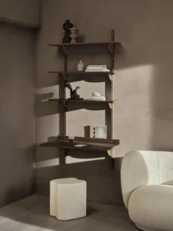 Triple étagère en chêne foncé 87cm Sector - Ferm living