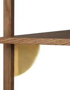 Triple étagère en chêne foncé 87cm Sector - Ferm living