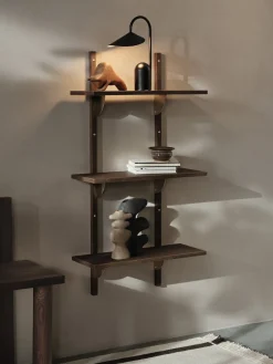 Triple étagère en chêne foncé 54cm Sector - Ferm living