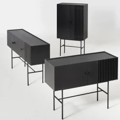 Vaisselier en chêne noir 80 cm Array - Woud