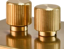Variateur double en acier inoxydable laiton 8,8cm Dimmers - Tala
