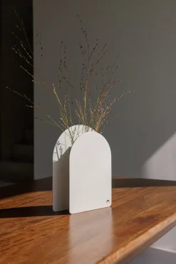 Vase en acier blanc 25x20cm Fyona - Metallbude