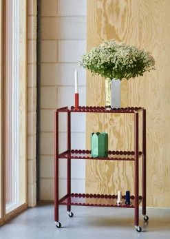 Vase en acier inoxydable vert 13x13x18cm Arcs - Hay