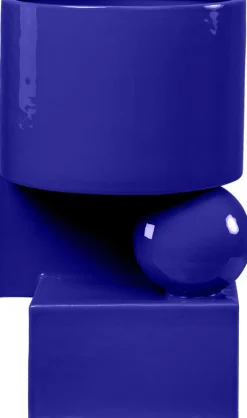 Vase en céramique bleu cobalt 28x25x43cm Vector - Versmissen