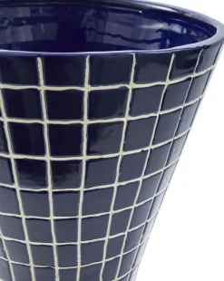 Vase en céramique bleu 36x62cm Hamam - Pols Potten