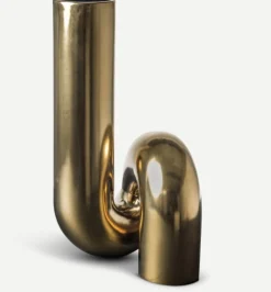 Vase en céramique émaillée doré 37cm Yourtube - Pols Potten