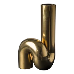Vase en céramique émaillée doré 37cm Yourtube - Pols Potten