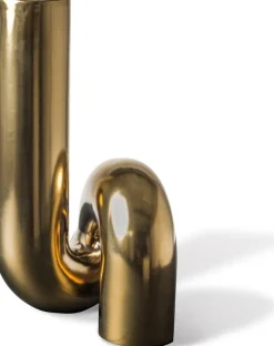 Vase en céramique émaillée doré 37cm Yourtube - Pols Potten