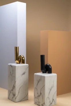 Vase en céramique émaillée doré 37cm Yourtube - Pols Potten