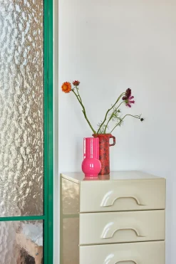 Vase en céramique rose vif - HKLIVING