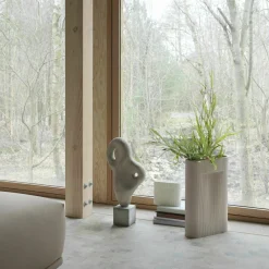 Vase en faïence beige 35 cm Ridge - Muuto