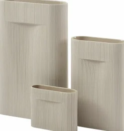 Vase en faïence beige 48 cm Ridge - Muuto