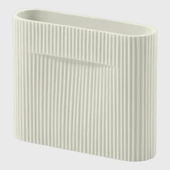 Vase en faïence blanc 16,5 cm Ridge - Muuto