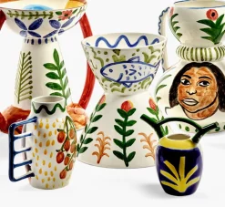 Vase en grès coloré 21x12x20cm Santiago de borja - Serax