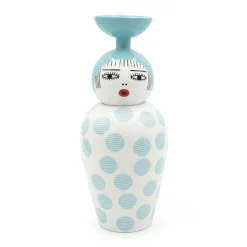 Vase en porcelaine avec couvercle bleu clair 17.2 x 41.6 cm Le Canopie Kiki - Seletti