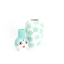 Vase en porcelaine avec couvercle bleu 17.2 x 41.6 cm Le Canopie Zita - Seletti
