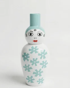 Vase en porcelaine avec couvercle bleu 17.2 x 41.6 cm Le Canopie Zita - Seletti