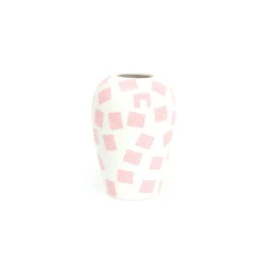 Vase en porcelaine avec couvercle rose 17.2 x 41.6 cm Le Canopie Luna - Seletti