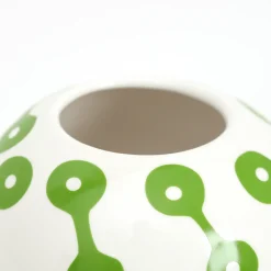 Vase en porcelaine avec couvercle vert 17.2 x 41.6 cm Le Canopie Pietra - Seletti