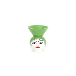 Vase en porcelaine avec couvercle vert 17.2 x 41.6 cm Le Canopie Pietra - Seletti